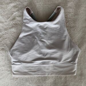 lululemon athletica White Sports Bra with Crisscross Back Detail